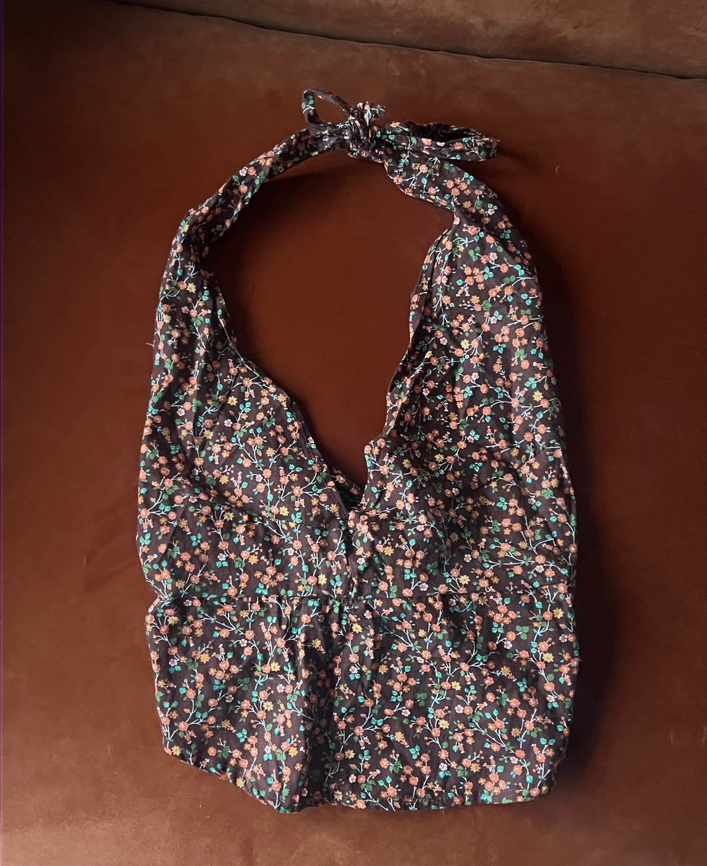 Brown Floral - Halter Neck - Sample Sale