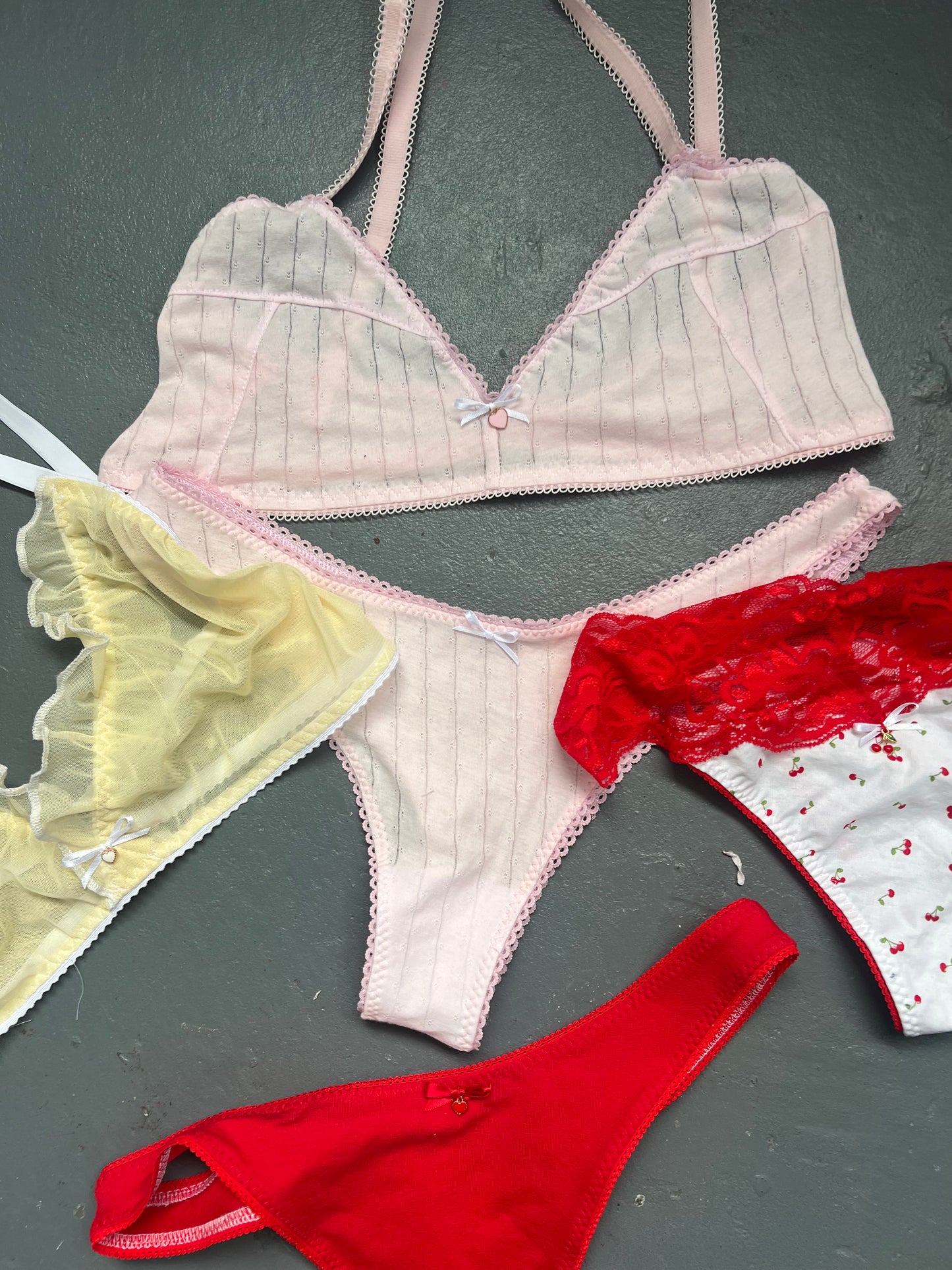 Pink Pointelle - Bralette