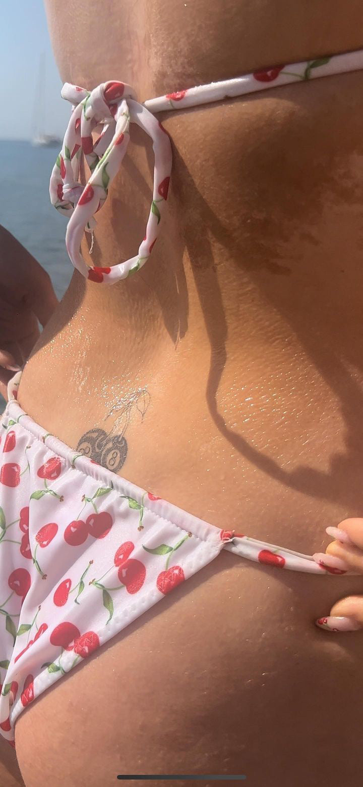 Cherries - Tied Bikini Bottoms
