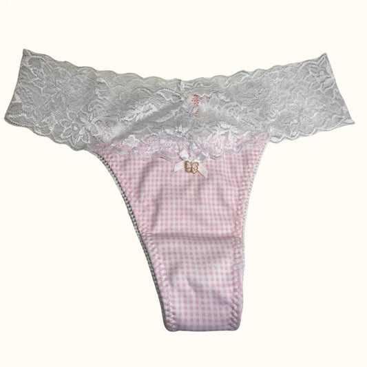 Pink Gingham - Elsie Thong