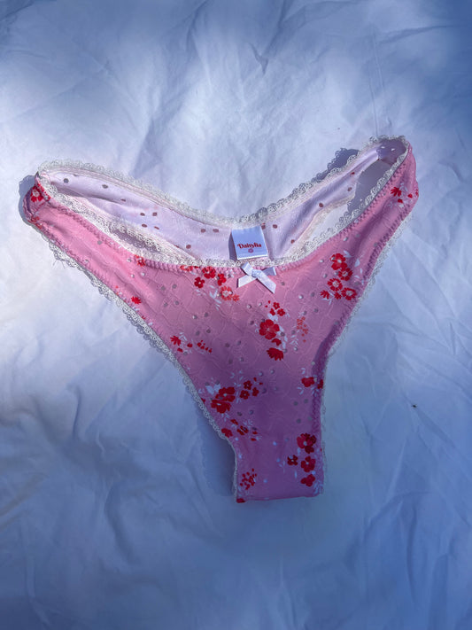 Pink Flowers Eyelet - Ivie Thong
