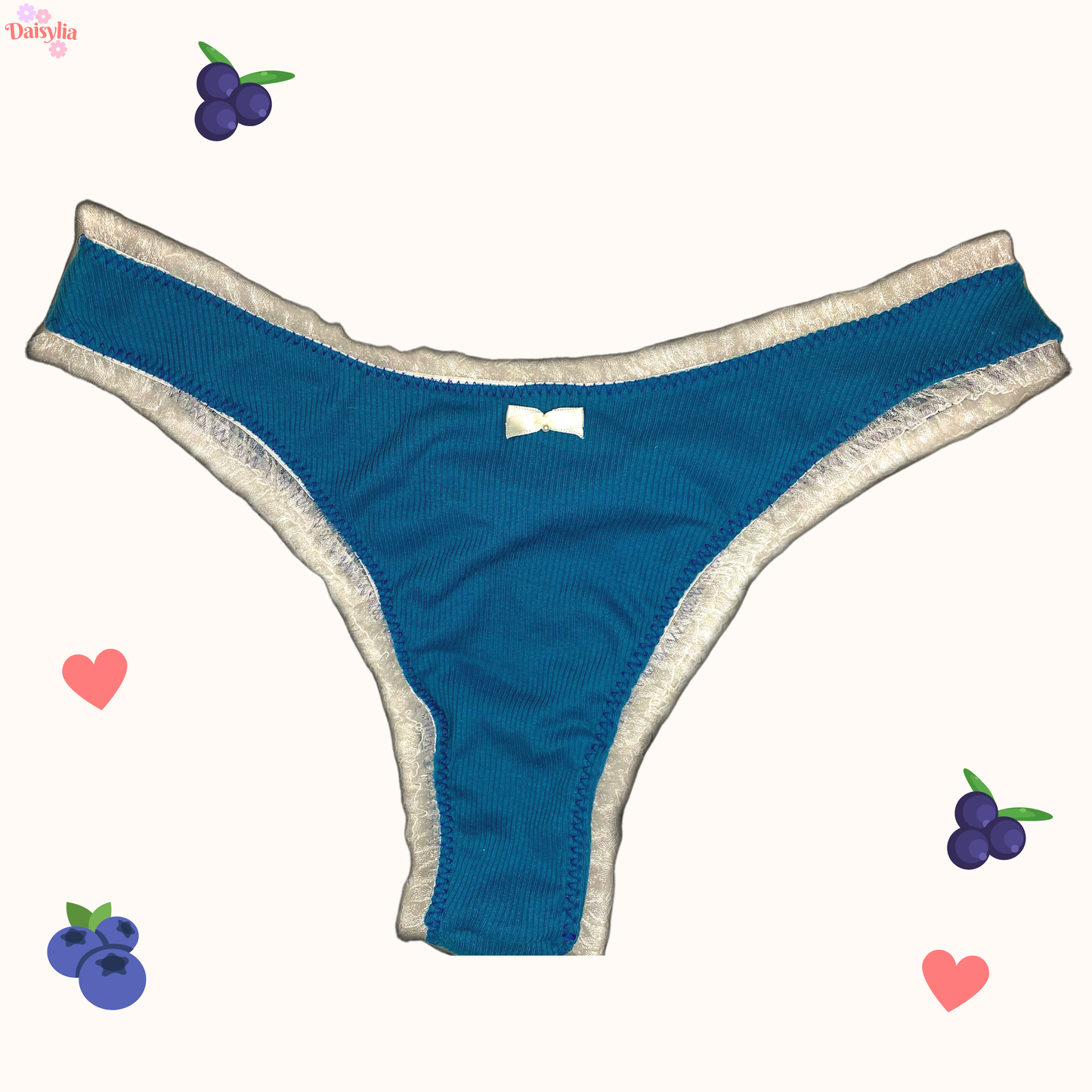 Teal Ribbed Frill - Gracie Knickers