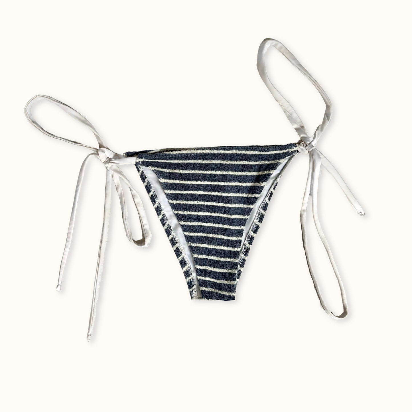 Navy Towelling -  Bikini Bottoms