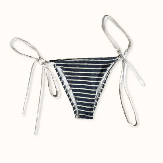 Navy Towelling -  Bikini Bottoms