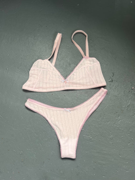 Pink Pointelle - Ivie Thong