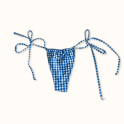 Blue Gingham - Tied Bottoms