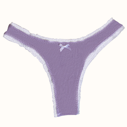 Lilac Rib Frill - Ivie Thong