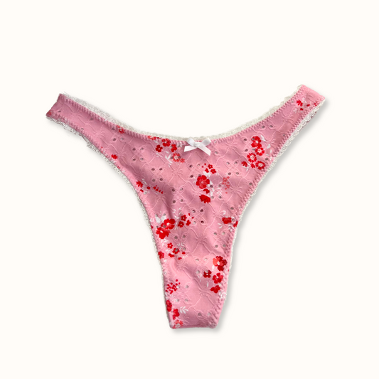 Pink Flowers Eyelet - Gracie Knicker