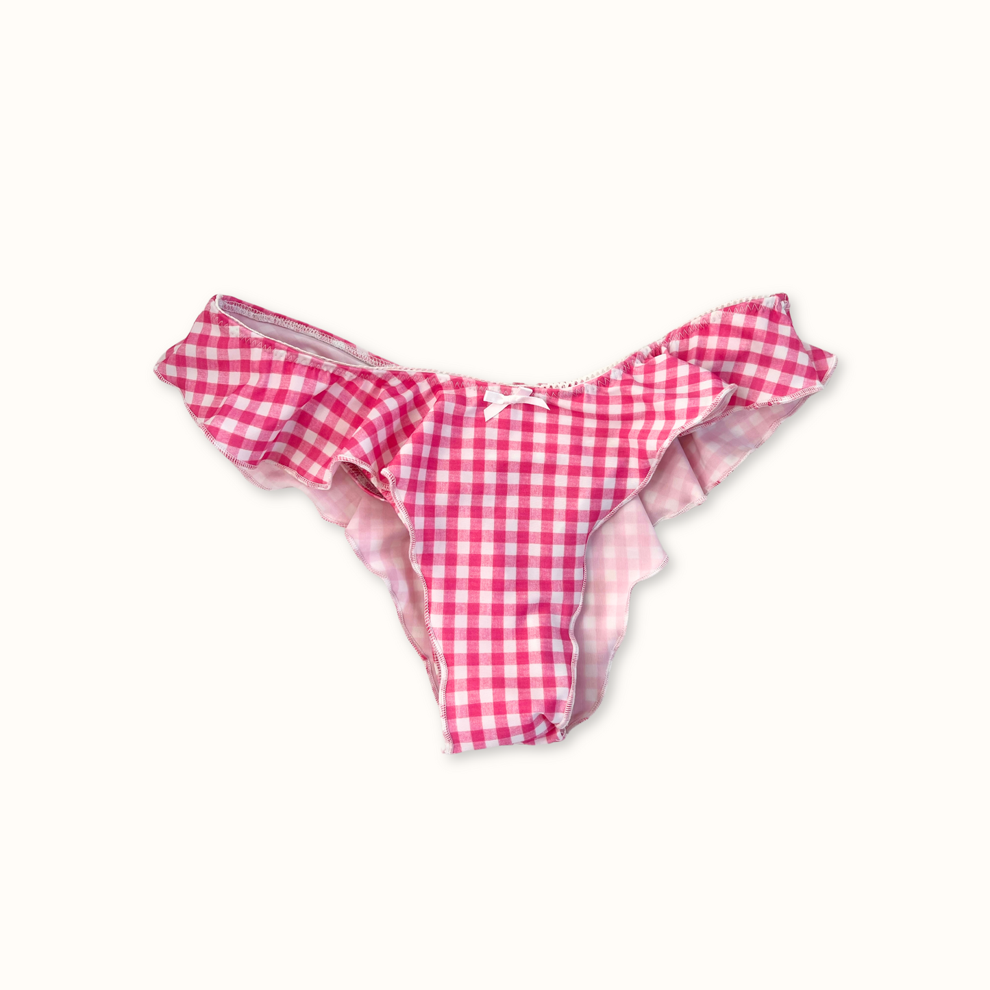 Pink Gingham - Frill Bottoms