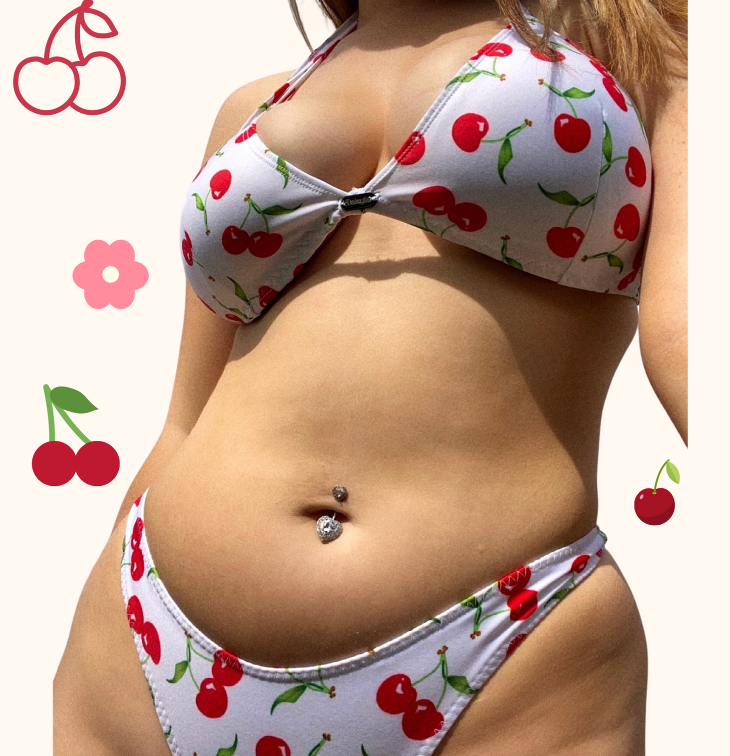Cherries Bikini Top