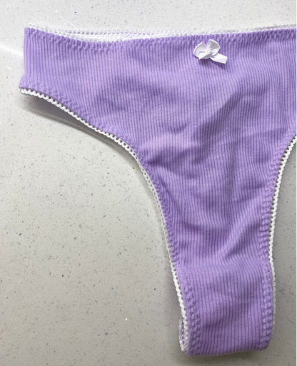 Ribbed Rosie Thong - Various Colours